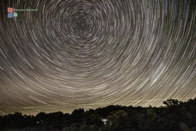 Star trails over the Valley of the Hanfcreek