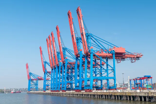 Cranes in the port