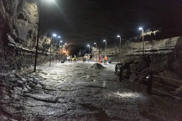 Große Halle in der Manjanggul Lavahöhle