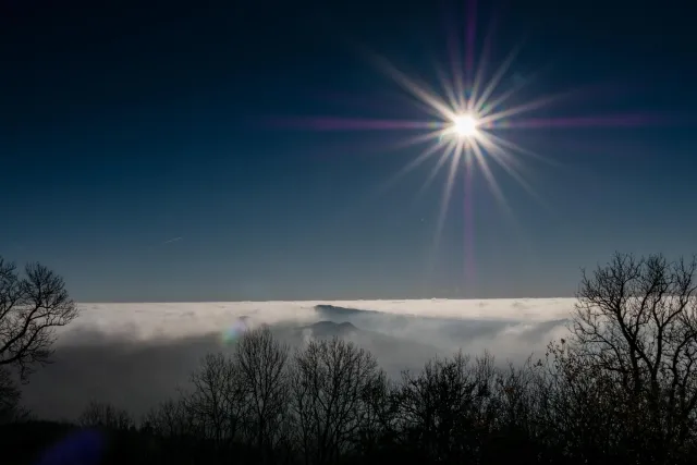 The cloud cover under the Löwenburg