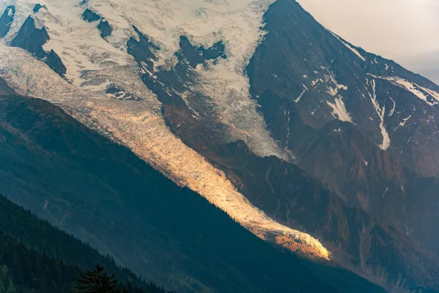 Glacier in the sunset