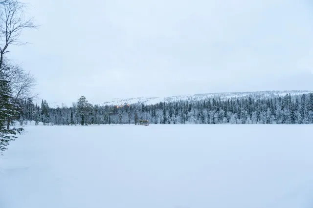 Icy lake