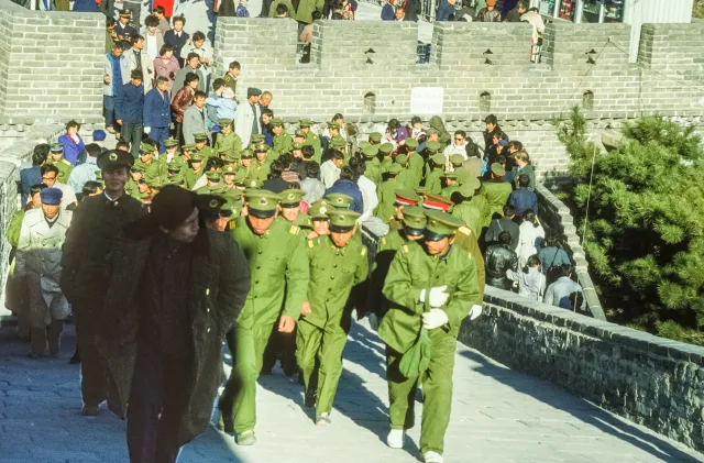 Militär auf der Chinesischen Mauer