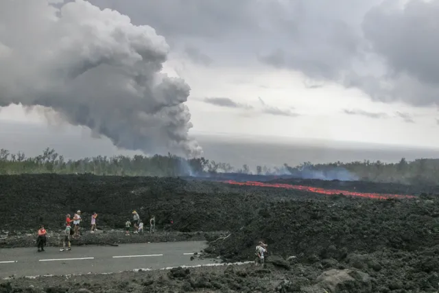 Ausbruch des Piton de la Fournaise 2002