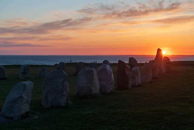 Sunset over Ale's Stones