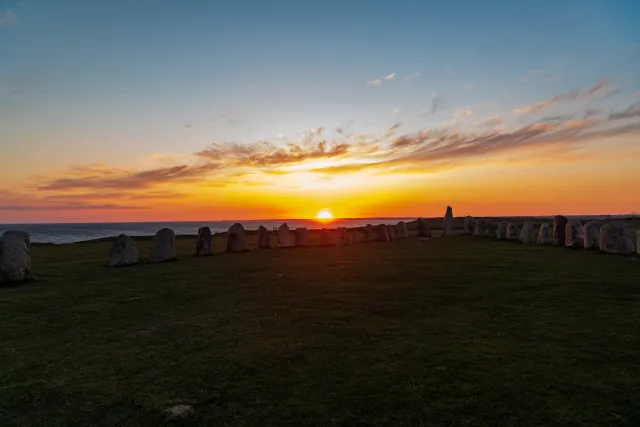 Sonnenuntergang über Ales stenar