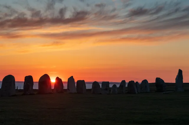 Sonnenuntergang über Ales stenar