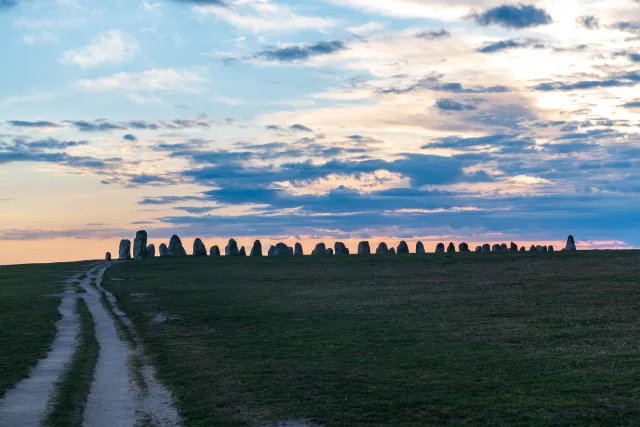 Ale's Stones in the twilight