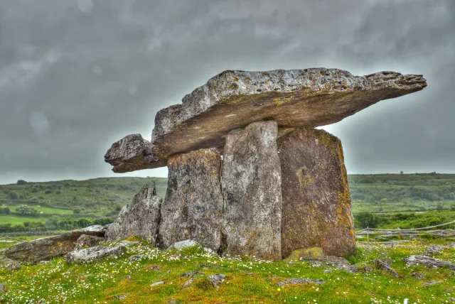 The Poulnabrone Dolmen in County Clare, Ireland