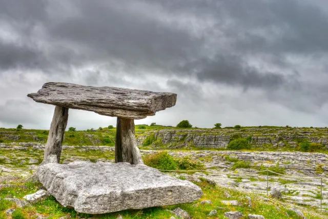 The Poulnabrone Dolmen in County Clare, Ireland