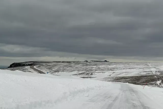 Die letzten Kilometer zum Nordkap über Schnee und Eis