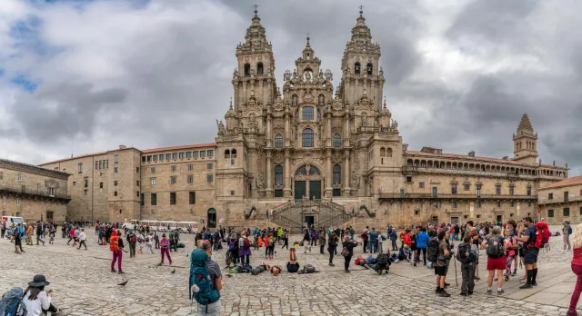 The Cathedral of Santiago de Compostela, the destination of the Camino de Santiago