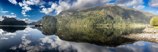 Spiegelung bei Aurdal als Panorama